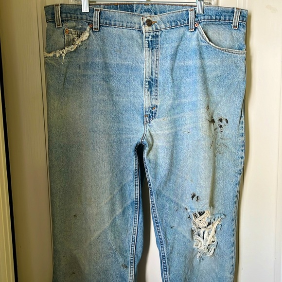 Vintage Levi’s Jeans W 42 L 34 Distressed - Picture 3 of 14
